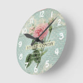  roze rozen en Frans schrijven Ronde Klok (Hoek)