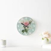  roze rozen en Frans schrijven Ronde Klok (Huis)