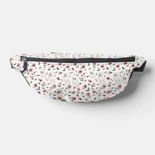 Roze Rozen en Geesten patroon Fanny Pack Heuptasje (Liggend)