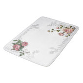 roze rozen en gegraveerde bladrand badmat (Gekanteld)