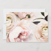 Roze rozen en gieren met foto | Goudbaptisme Bedankkaart (Achterkant)