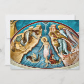 Roze Rozen en Goud Lijst Orthodox Doopsel Kaart (Achterkant)