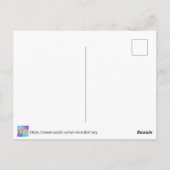 Roze rozen en goudglitter Unicorn Briefkaart (Achterkant)