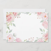  roze rozen en goudkruis | Fotobaptisme Kaart (Achterkant)