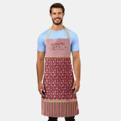 Roze rozen en harten schort (Gedragen)