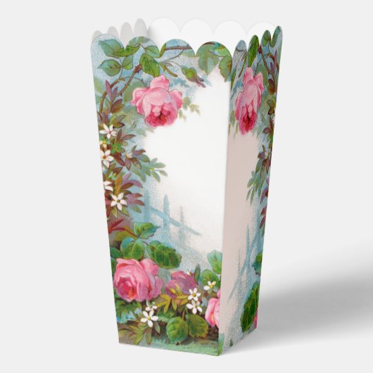 ROZE ROZEN EN JASMINEN Verjaardagsfeestje Bedankdoosjes (Voorkant)