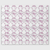 Roze rozen en jus cadeaupapier (Vlak)