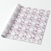 Roze rozen en jus cadeaupapier (Uitgerold)