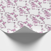 Roze rozen en jus cadeaupapier (Hoek)