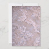 roze rozen en kant bruiloft kaart (Achterkant)