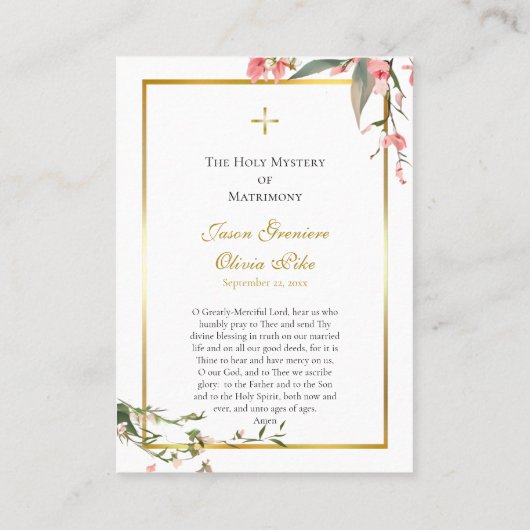 Roze rozen en knoppen Orthodoxe huwelijksgebed Kaa Plaatskaartje (Achterkant)