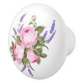 Roze rozen en lavender Ceramic Knob Keramische Knop (Rechts)