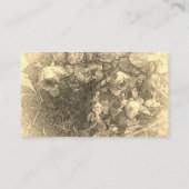 roze rozen en lavender Romantic Floral Visitekaartje (Achterkant)