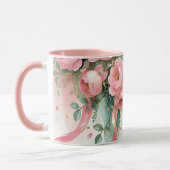 Roze Rozen en Lint Mok (Links)