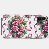 Roze rozen en linten telefoonhoesje Case-Mate iPhone case (Achterkant (horizontaal))