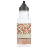 roze rozen en marmer met monogram waterfles  (Links)