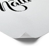 Roze rozen en metalen zilveren bruiloft Welkom Poster (Hoek)