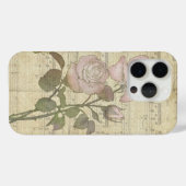  roze rozen en muziekscore Case-Mate iPhone case (Achterkant (horizontaal))