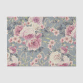 roze rozen en oorletjes tissuepapier (Voorkant)