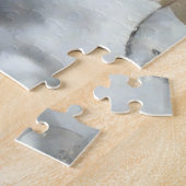 Roze rozen en paarse delfiniums legpuzzel (Zijkant)