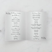 Roze Rozen en Parels Programma Kaart (Binnen)