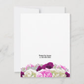 Roze rozen en Peony Bridal Shower Invitation Kaart (Achterkant)