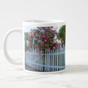 Roze rozen en Picket Fence - Martha's wijngaard Grote Koffiekop