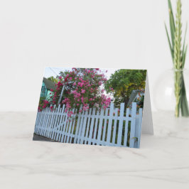 Roze rozen en Picket Fence - Martha's wijngaard Kaart
