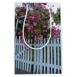 Roze rozen en Picket Fence - Martha's wijngaard Medium Cadeauzakje