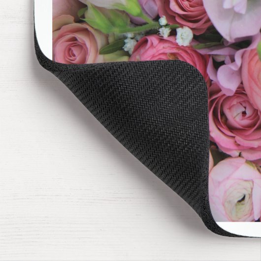 roze rozen en pinda's van therosegarden muismat (Hoek)