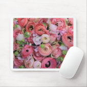 roze rozen en pinda's van therosegarden muismat (Met muis)