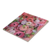 roze rozen en pinda's van therosegarden tegeltje (Zijkant)