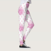 roze rozen en polka-punten leggings (Rechts)