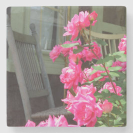 Roze rozen en Rocker - Martha's wijngaard Stenen Onderzetter