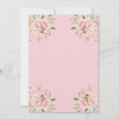 Roze rozen en Roos Gold Script | Foto-Afstuderen Bedankkaart (Achterkant)