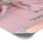 Roze rozen en Roos gouden begrafenis welkomstbord Poster (Hoek)