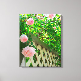 Roze rozen en roosters - Martha's Vineyard Canvas
