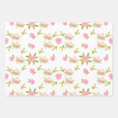 Roze rozen en Schattigee Baby Inpakpapier Vel (Voorkant)