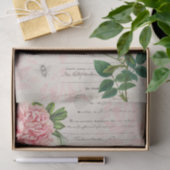 Roze rozen en script op perkament papier (Geschenk)