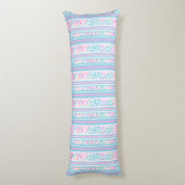  roze rozen en slagpijpleiding lichaamskussen (Achterkant (Verticaal))