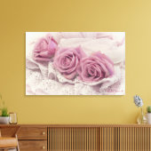 Roze Rozen en Stilleven Canvas Kunst (Insitu (Woonkamer))