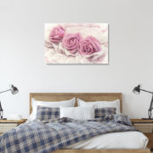 Roze Rozen en Stilleven Canvas Kunst (Insitu (Slaapkamer))
