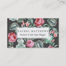 Roze rozen en Succulent Cactus Patroon op zwart