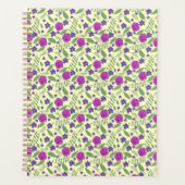 Roze rozen en visten het herhalingspatroon van het planner (Voorkant)