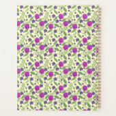 Roze rozen en visten het herhalingspatroon van het planner (Achterkant)