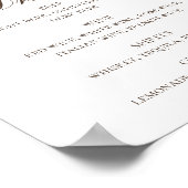 Roze rozen en wijn Drinken bar Floral bruiloft Poster (Hoek)