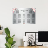 Roze rozen en Zilverweddenschappen Poster (Thuiskantoor)