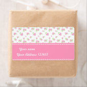 Roze rozen etiket (Insitu)