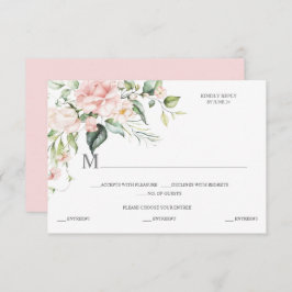 Roze rozen Eucalyptus Meeskundige selectie Roze ac RSVP Kaartje