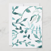 Roze Rozen, Eucalyptus Winter Huwelijksuitnodiging Kaart (Achterkant)